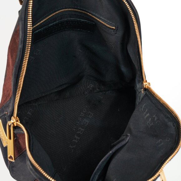 Burberry Prorsum Orchard Black Currant and Plum Suede Stripes Bag - Picture 10 of 16